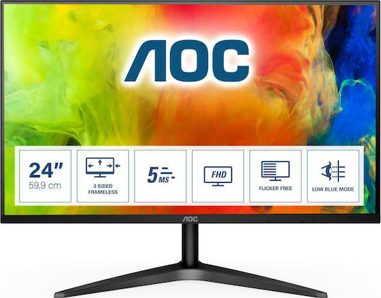 AOC 24B1H VA Monitor 23.6" FHD 1920x1080 με Χρόνο Απόκρισης 5ms GTG