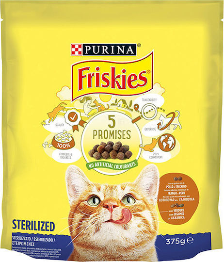 Purina Friskies Dry Food for Sterilized Cats with Turkey / Vegetables Vegetables 0.375kg