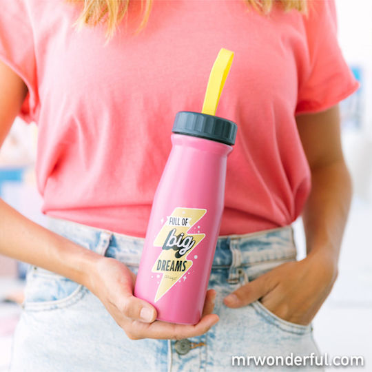 Mr. Wonderful Full of Big Dreams Stainless Steel Thermos Bottle 380ml Multicolour