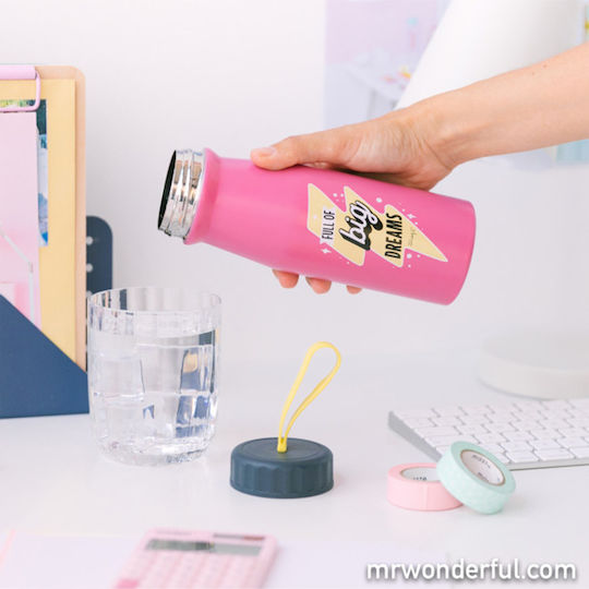 Mr. Wonderful Full of Big Dreams Stainless Steel Thermos Bottle 380ml Multicolour
