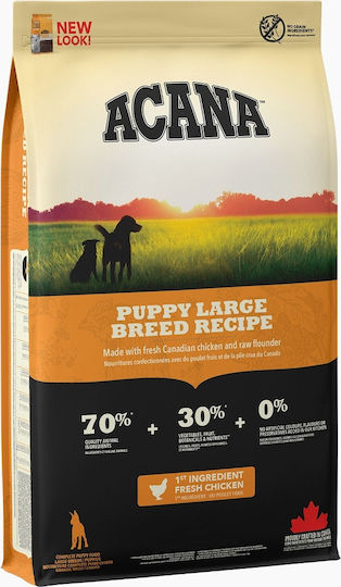 Acana Puppy Large Breed 11.4kg Dry Food Grain-Free for Large Breed Puppies with Turkey and Chicken