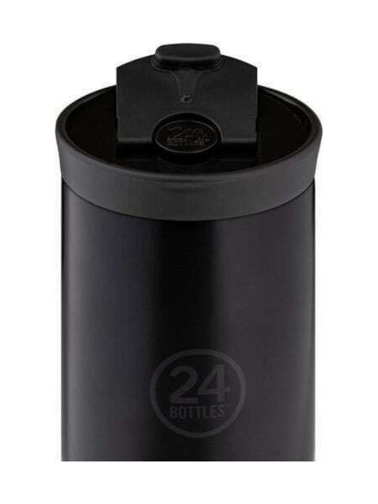 24Bottles Travel Tumbler Δοχείο Φαγητού Inox Θερμός Μαύρο 350ml