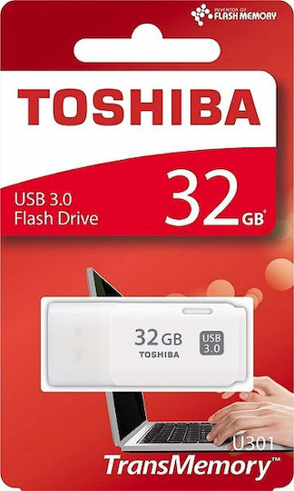 Toshiba Hayabusa U301 32GB USB 3.0 Stick Λευκό