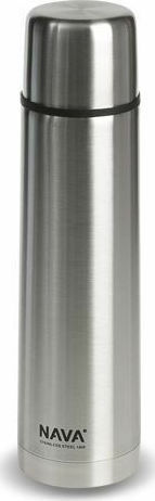 Nava Valve Lid-Cup Bottle Thermos Stainless Steel 350ml Silver with Cap-Cup