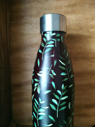 Ecolife Bottle Recyclable Bottle Thermos Stainless Steel BPA Free 500ml Olive