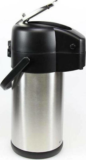 Hendi Air Pot Station Container with Faucet Thermos Bottle Stainless Steel 3lt Silver