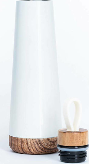 Chic Mic Bioloco Loop Stainless Steel Thermos Bottle BPA Free 500ml White