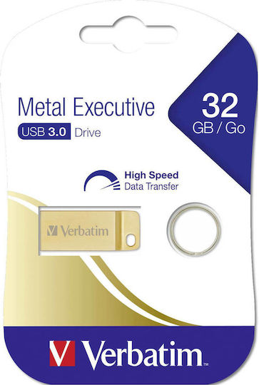 Verbatim Metal Executive 32GB USB 3.0 Stick Χρυσό