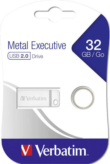 Verbatim Metal Executive 32GB USB 2.0 Stick Silber