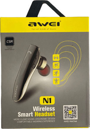 Awei N1 In-ear Bluetooth Handsfree Ακουστικό Γκρι