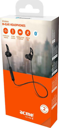 Acme BH101 In-ear Bluetooth Handsfree Ακουστικά με Αντοχή στον Ιδρώτα Μαύρα