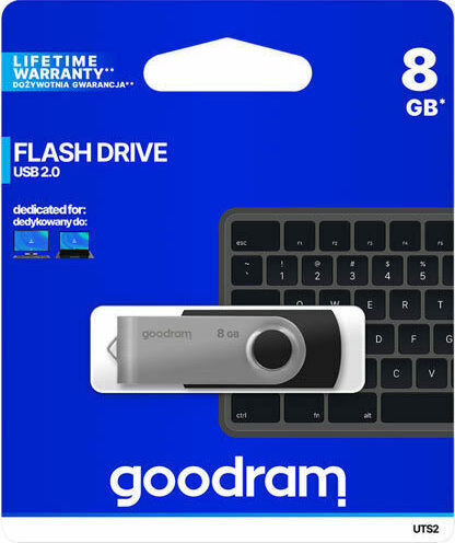 GoodRAM UTS2 8GB USB 2.0 Stick Μαύρο