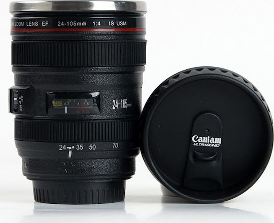 Caniam EF 24-105mm Glass Thermos Plastic 400ml Black