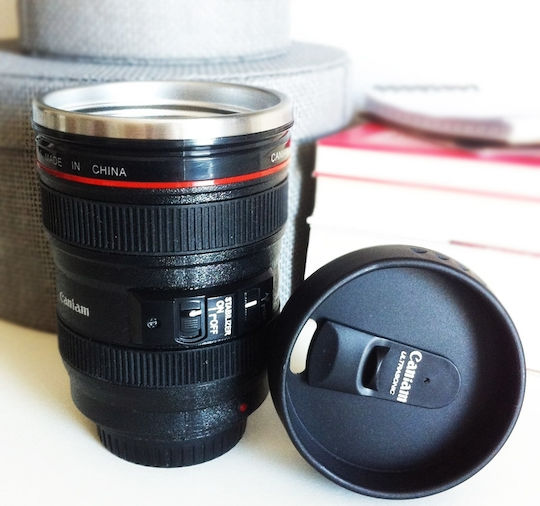 Caniam EF 24-105mm Glass Thermos Plastic 400ml Black