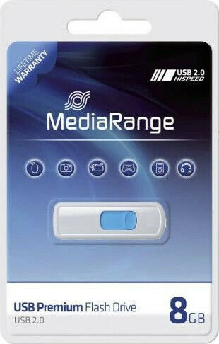 MediaRange 8GB USB 2.0 Stick Silver