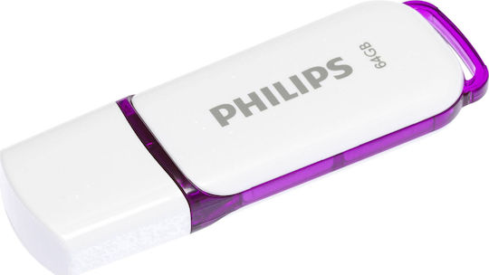 Philips Snow 64ГБ USB 2.0 Стик Лилав