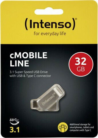 Intenso cMobile Line 32GB USB 3.1 Stick mit Verbindung USB-C & USB-A Silber