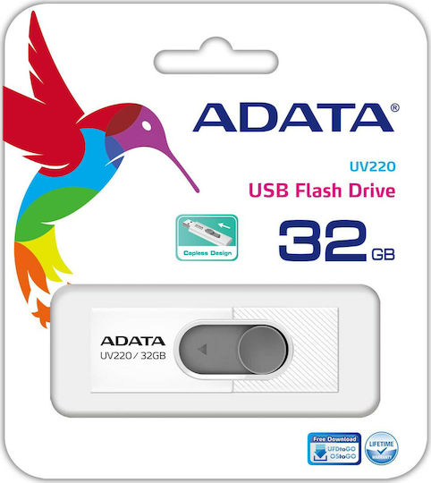 Adata UV220 32GB USB 2.0 Stick Λευκό