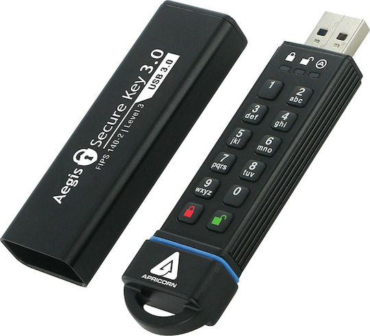 Apricorn Aegis Secure Key 16GB USB 3.0 Stick Μαύρο