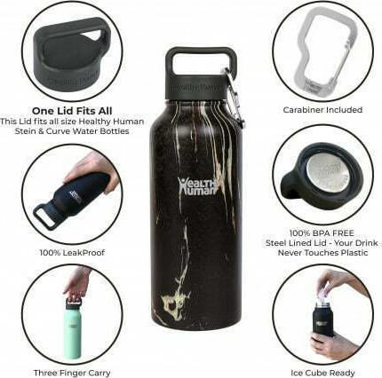 Healthy Human Stein Bottle Μπουκάλι Θερμός Ανοξείδωτο BPA Free 620ml Πορτοκαλί με Θηλιά