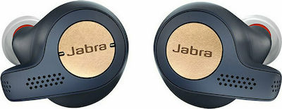Jabra Elite Active 65t In-ear Bluetooth Handsfree Ακουστικά με Αντοχή στον Ιδρώτα και Θήκη Φόρτισης Μπλε