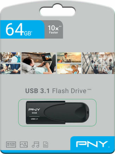PNY Attaché 4 64GB USB 3.1 Stick Negru