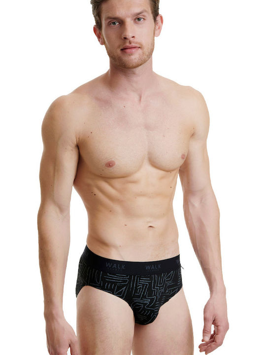 Men's Slip Black with Patterns