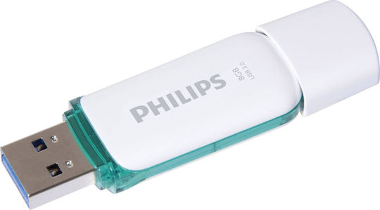 Philips Snow 8GB USB 3.1 Stick Πράσινο