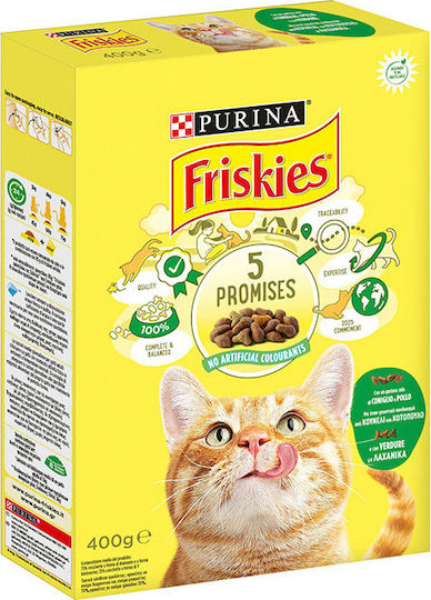Friskies Friskies Hrană Uscată pentru Pisici Adulte cu Iepure / Pui / Legume 0.4kg