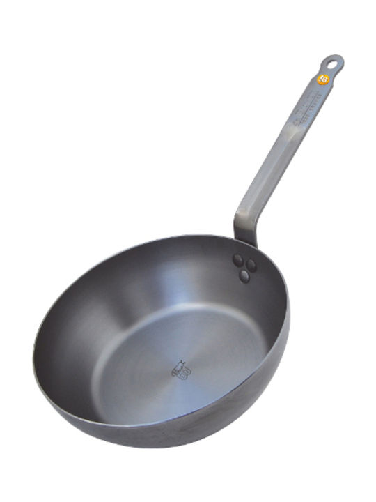 De Buyer Mineral B Country Wok από Ανθρακούχο Χάλυβα 32cm