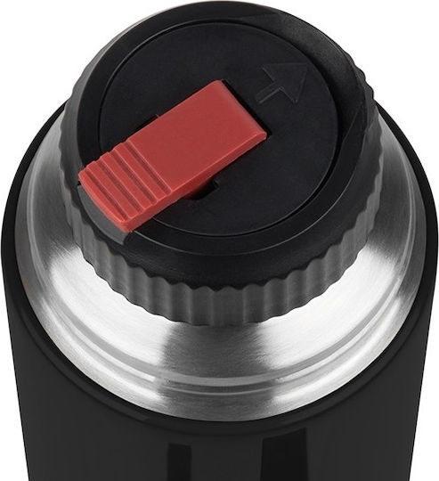 Tefal Senator Flask Μπουκάλι Θερμός Ανοξείδωτο BPA Free 500ml Μαύρο με Καπάκι-Κύπελλο