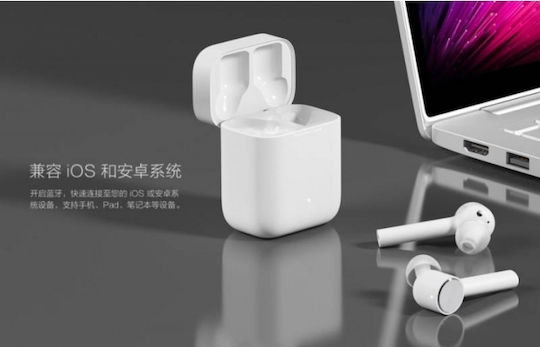 Xiaomi Mi True Wireless Earphones In-ear Bluetooth Handsfree cu Rezistență la Transpirație și Carcasă de Încărcare Alb