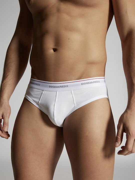 Dsquared2 Slipi bărbătești 3Pachet Albe
