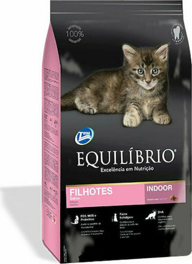 Equilibrio Kitten Indoor Суха Храна за Млади Котки с Пилешко 7.5кг