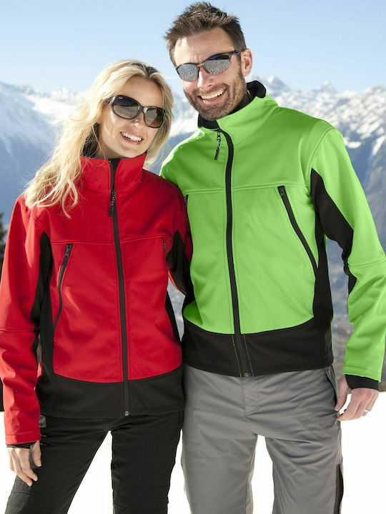 Winter Jacke Softshell Wasserdicht und Winddicht Grün