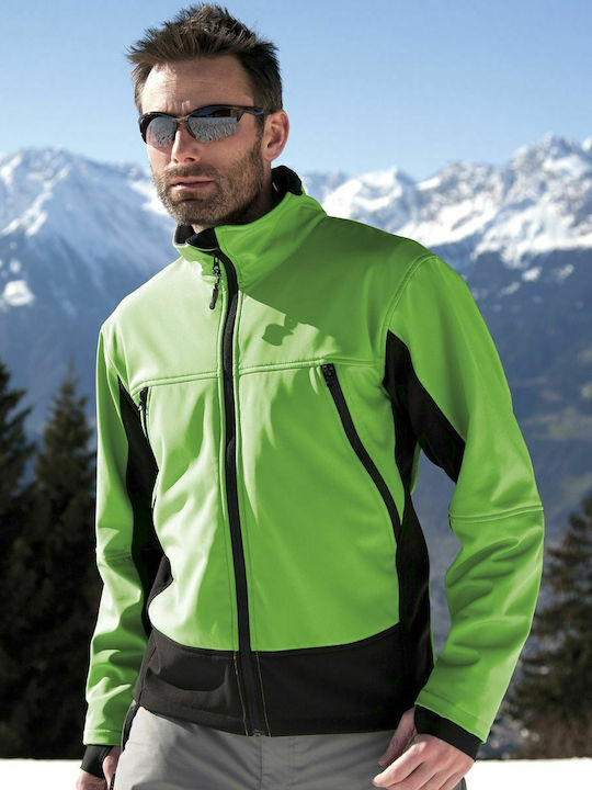 Winter Jacke Softshell Wasserdicht und Winddicht Grün