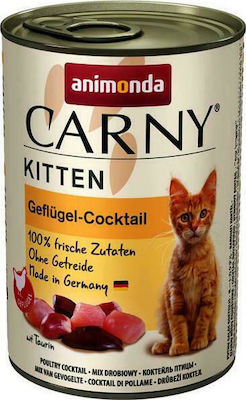 Animonda Carny Kitten Nasses Katzenfutter für Katze in Dose mit Geflügel 400gr 10914