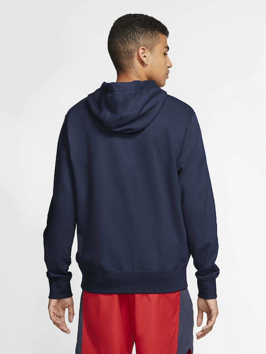 Nike Sportswear Club Men's Sweatshirt with Hood and Pockets Navy