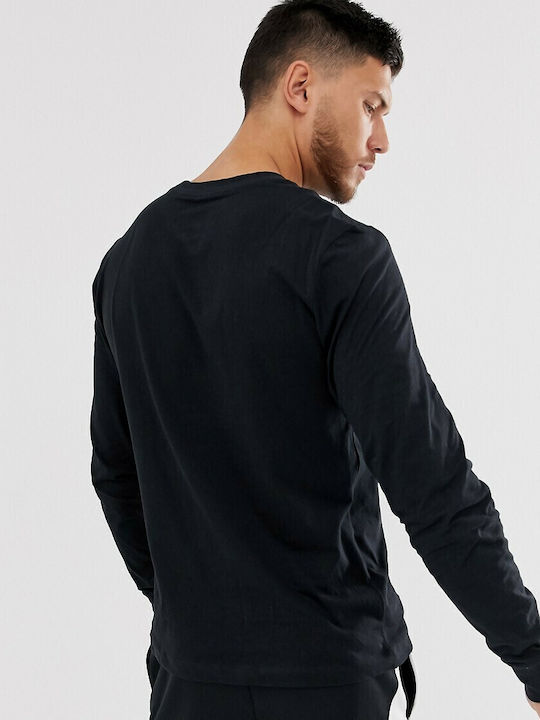 Long Sleeve Athletic Blouse Black