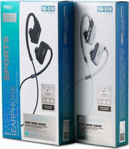 Remax RB-S19 In-ear Bluetooth Handsfree Ακουστικά με Αντοχή στον Ιδρώτα Μαύρα