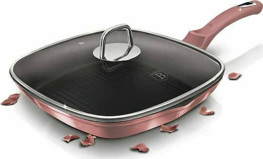 Berlinger Haus i-Rose Collection Grill With Lid made of Aluminum with Stone Coating 28cm