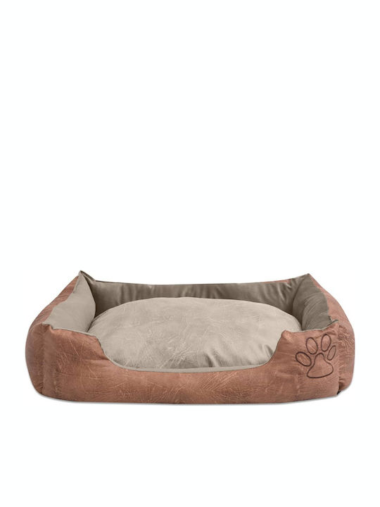 vidaXL Sofa Dog Bed Brown 75x58cm