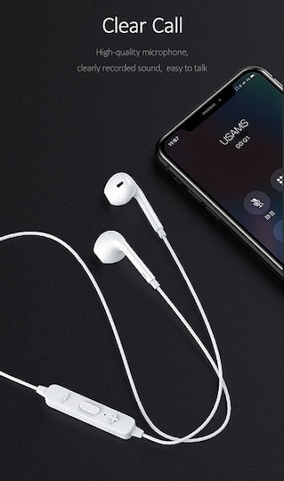 Usams LN Sport Ohrstöpsel Bluetooth-Freisprecheinrichtung Kopfhörer mit Schweißresistenz Weiß