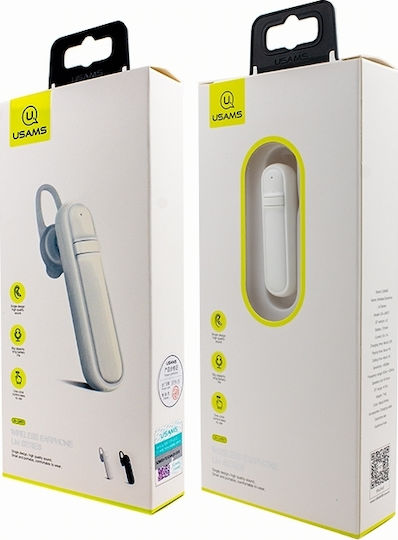 Usams LM001 Ohrstöpsel Bluetooth-Freisprecheinrichtung Kopfhörer Weiß