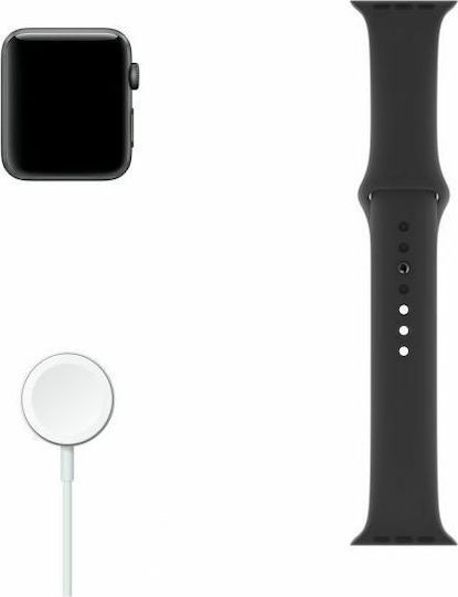 Apple Watch Series 3 Aluminium 42mm Waterproof with Heart Rate Monitor (Space Grey)