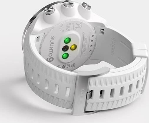 Suunto 9 Baro Stainless Steel 50mm Waterproof Smartwatch with Heart Rate Monitor (White)