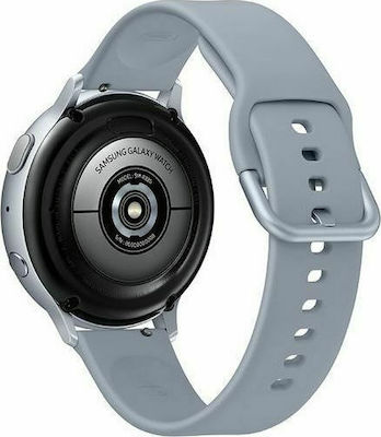 Samsung Galaxy Watch Active2 Aluminium 44mm Αδιάβροχο με Παλμογράφο (Ασημί)