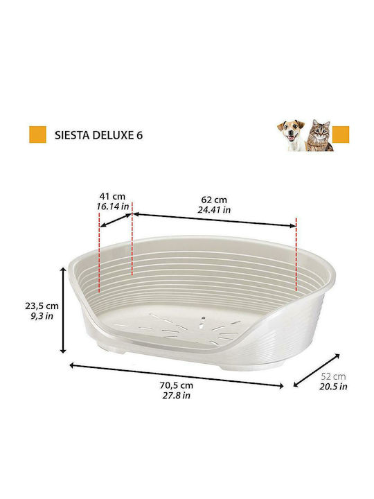 Ferplast Siesta Deluxe Sofa Hundebett Schwarz 70.5x52cm.