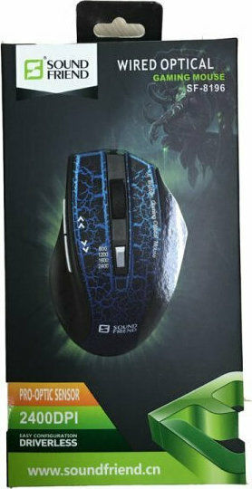 Sound Friend SF-8196 Gaming Gaming Maus Blau