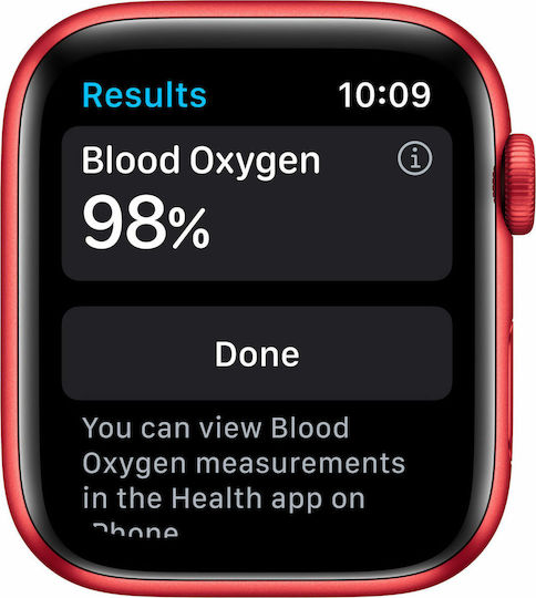 Apple Watch Series 6 Aluminium 40mm Αδιάβροχο με Παλμογράφο (Product Red)